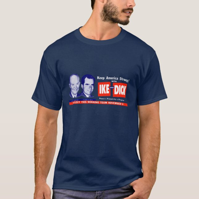 T-shirts 1956 voto Ike e pau (Frente)