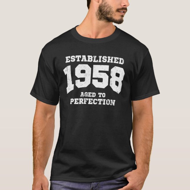T-shirts 1958 estabelecidos envelhecidos à perfeição (Frente)
