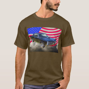 T-shirts 1967 Pontiac GTO e bandeira americana