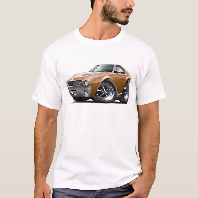 T-shirts 1968-69 carro Brown-Branco de AMX (Frente)