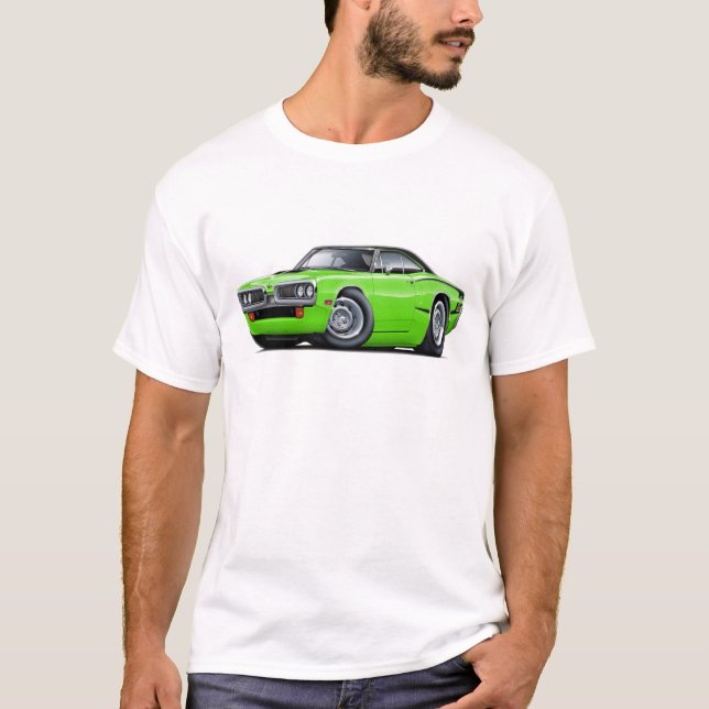 T-shirts 1970 C-Listras superiores Limão-Pretas da abelha (Frente)