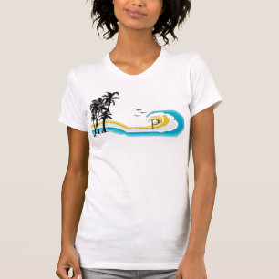 T-shirts 1980MauiPalm árvore T