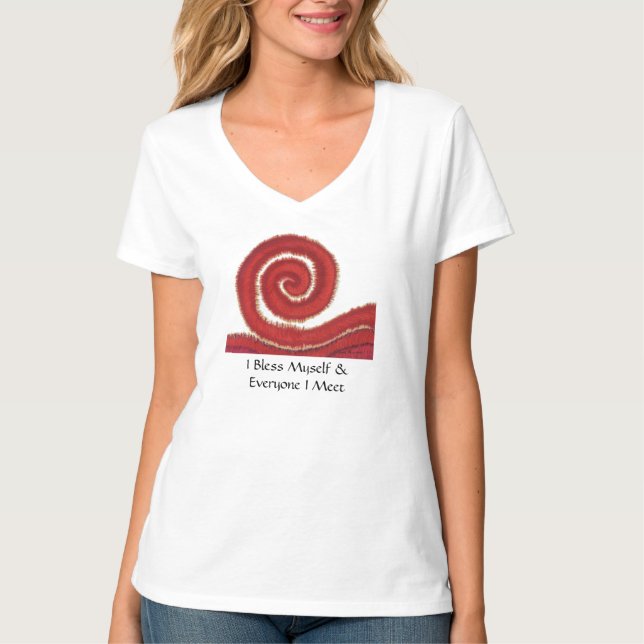 T-shirts 1st-Root Chakra#1: O Dinheiro-Eu abençoa-se… (Frente)