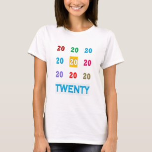 T-shirts 20o GIF ELEGANTE do vigésimo aniversário do