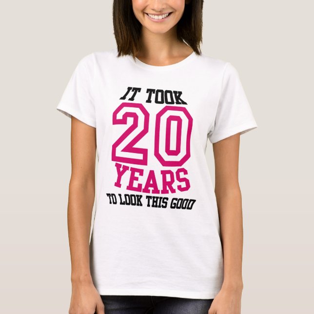 T-shirts 20o TSHIRT do aniversário (Frente)