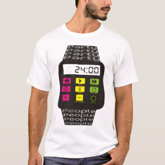 T-shirts 24 pessoas do relógio do partido da hora