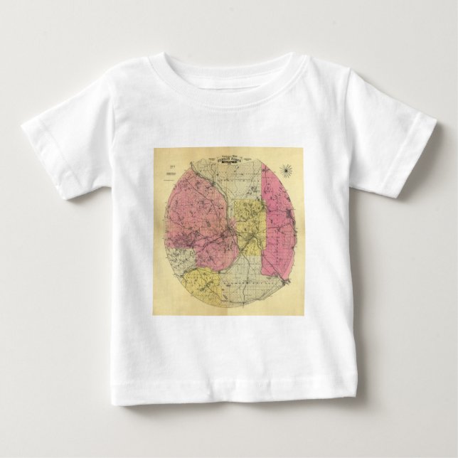 T-shirts 25 milhas em torno de Minneapolis - mapa 1881 (Frente)