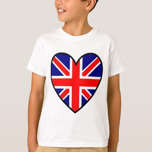 T-shirts 2unionjackheart (Frente)