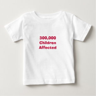 T-shirts 300.000 crianças afetadas