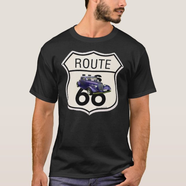 T-shirts 34ford rota 66sign (Frente)