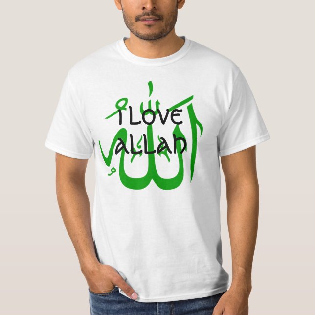 T-shirts 350px-Allah-green_svg, EU AMO ALLAH (Frente)