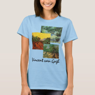 T-shirts 3 diferentes Van Gogh Olive Grove Trees Vintage Ar