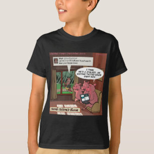 T-shirts 3 Porquinhos Inteligentes nas Mídias Sociais