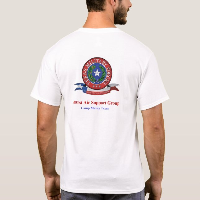 T-shirts 401st Forças militares do ASG Texas (Verso)