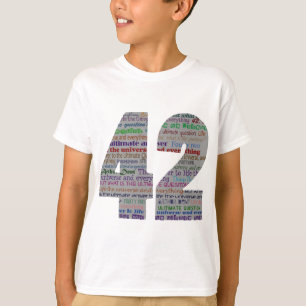 T-shirts 42: Vida o universo e tudo