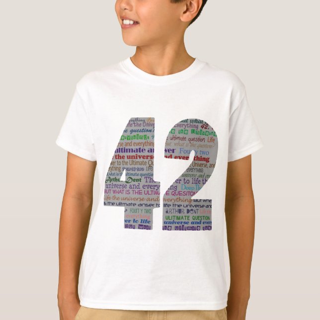 T-shirts 42: Vida o universo e tudo (Frente)