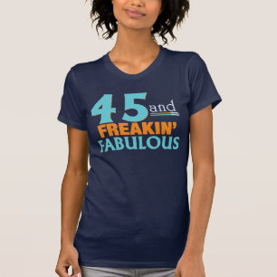 T-shirts 45 e T FABULOSO do ANIVERSÁRIO de FREAKIN