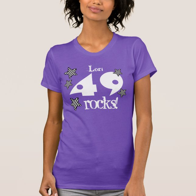 T-shirts 49 ou QUALQUER ANOS balançam 5 estrelas listradas (Frente)
