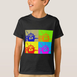 T-shirts 4 Color Pop Art Lady Liberty