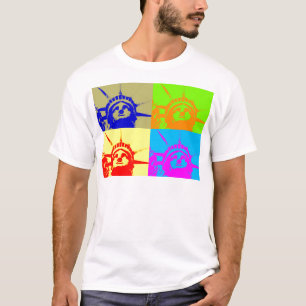 T-shirts 4 Color Pop Art Lady Liberty