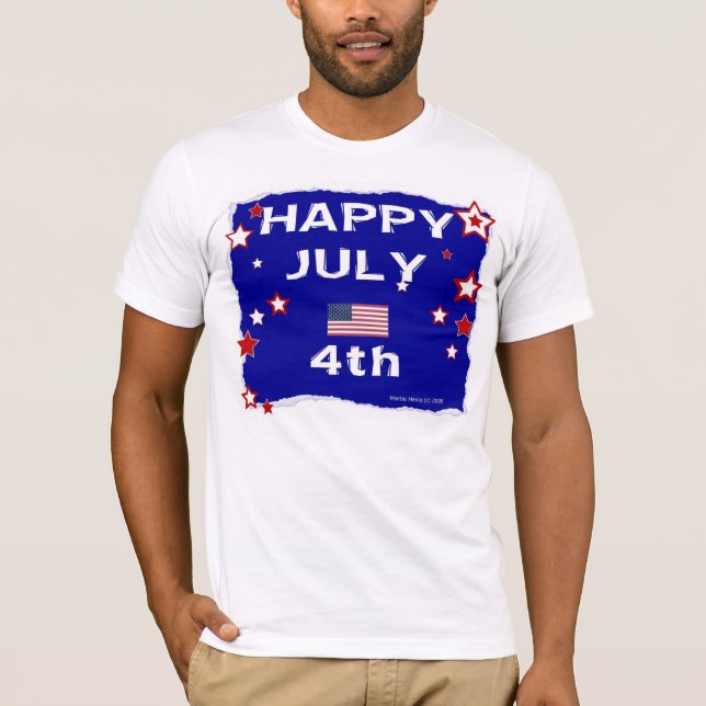 T-shirts 4 de julho (Dia da Independência) (Frente)