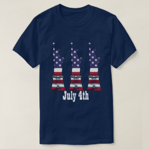T-shirts 4 de julho, Estátua Americana da Bandeira da Liber