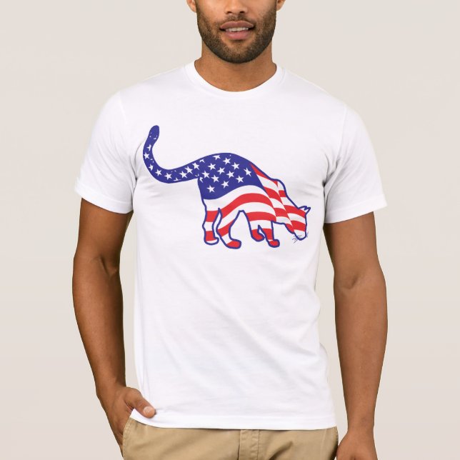 T-shirts 4 de julho Gatinhos (Frente)