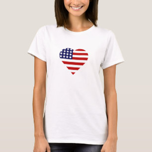 T-shirts 4 de julho Heart