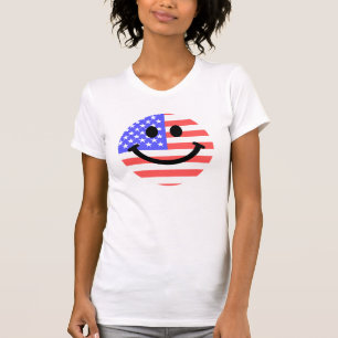 T-shirts 4o da cara da bandeira americana de julho