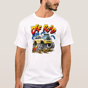 T-shirts 4WD fora da caricatura dos desenhos animados da