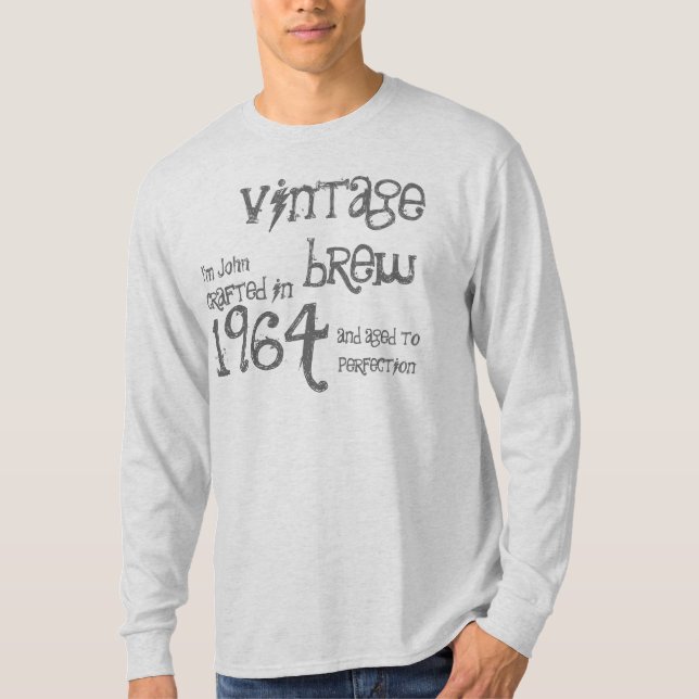 T-shirts 50ª Cinza de nascimento G214N (Frente)