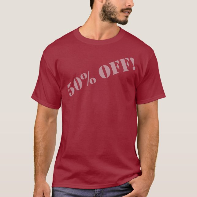 T-shirts 50% FORA! (Pia batismal-b cinzenta) (Frente)