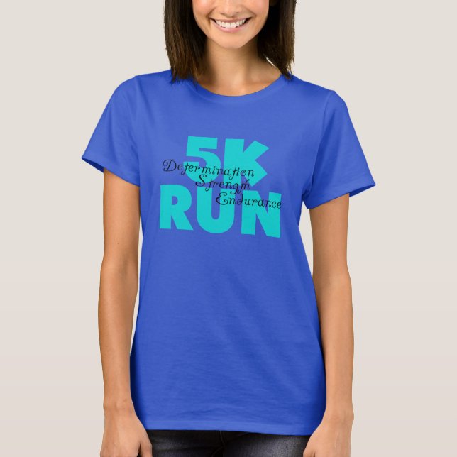 T-shirts 5.000 Esportes Aqua em Execução (Frente)