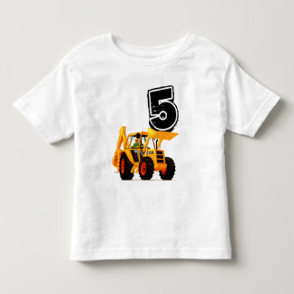 T-shirts 5 de Aniversário do Garoto Personalizado - Digger 