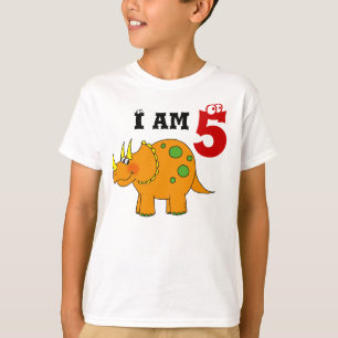 T-shirts 5o presente de aniversário, triceratops do