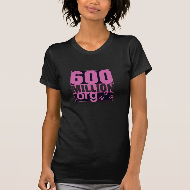 T-shirts 600 milhão Tshirt básicos das mulheres (Frente)