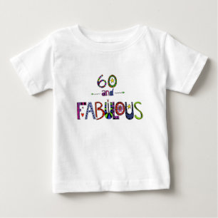 T-shirts 60 e fabuloso, 60 anos velho, 60th aniversário