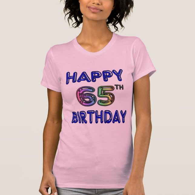 T-shirts 65th t-shirt, Hoodies e tanques felizes do (Frente)