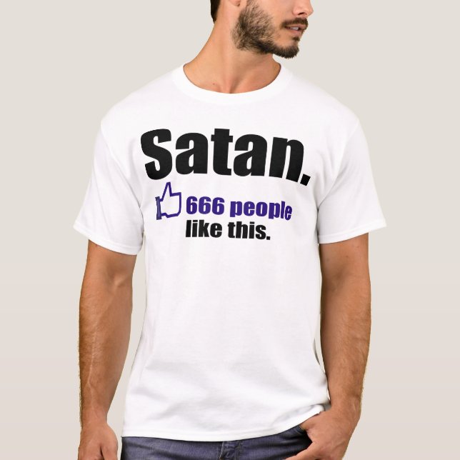 T-shirts 666 pessoas gostam da satã (Frente)