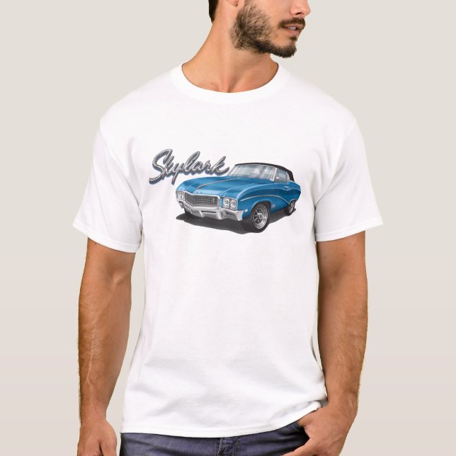 T-shirts 68 Buick Skylark no azul (Frente)