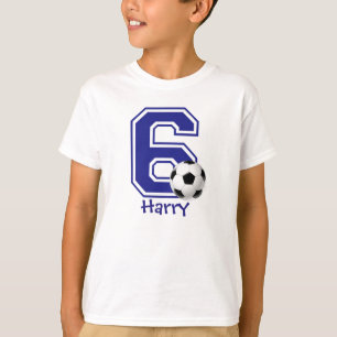 T-shirts 6 Aniversário futebol personalizado