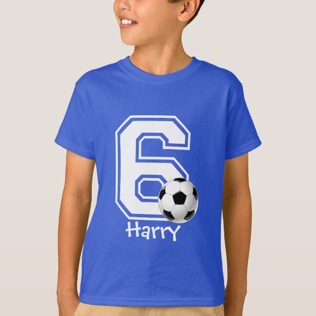 T-shirts 6 Aniversário futebol personalizado-3 (Frente)
