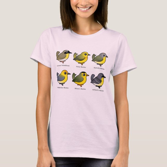 T-shirts 6 Warblers Birdorable (Frente)