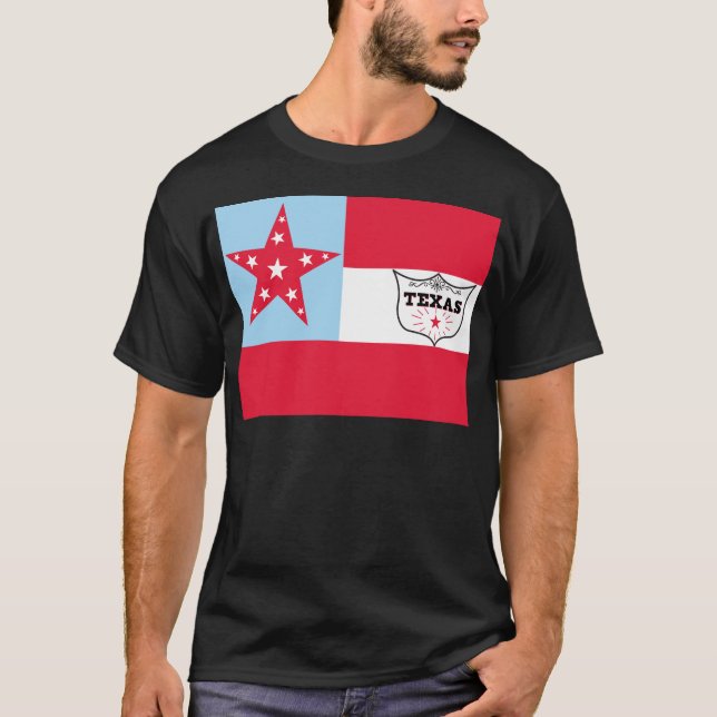 T-shirts 6o A cavalaria de Texas embandeira (Frente)