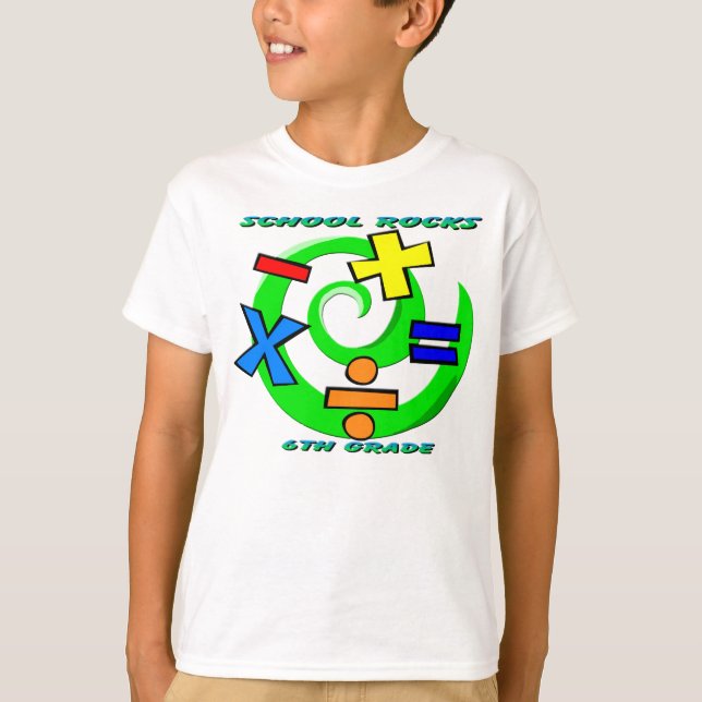 T-shirts 6o Rochas da categoria - símbolos da matemática (Frente)
