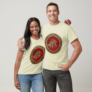 T-shirts [700] Hokusai - Shoki Riding Shishi Lion