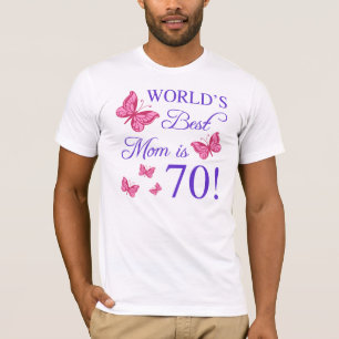 T-shirts 70 Birthday Para Mãe