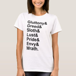 T-shirts 7 Pinos Mortais - Gluttony Lust Wrath Envelope