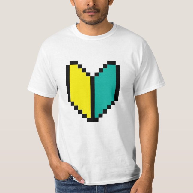 T-shirts 8 Bits Pixel Wakaba / Shoshinsha Mark (Frente)