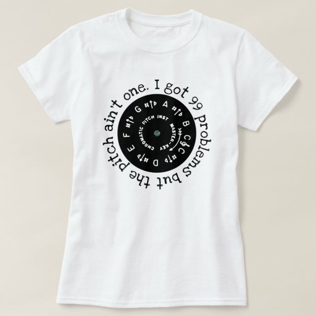 T-shirts 99 Problemas Preto Pitchpipe (Frente do Design)